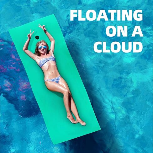 7' x 3' Floating Mat for Lake, Thick Floating Water Lily Pad Raft for Pool, Lake, Pond, River in Saudi Arabia