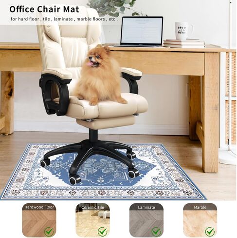 Office Chair Mats for Hardwood Floor,36" x 48" Computer Gaming Chair Mat,Anti Slip Under Desk Rug Protector,Low Pile Carpet Floor Protector Mat for Office Rolling Chair in Saudi Arabia
