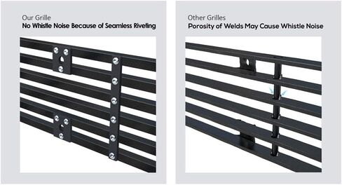 APS Compatible with Chevy GMC C K Pickup 1981-1987 & 81-88 Blazer Suburban Jimmy Main Upper Phat Wide Billet Grille Grill Insert with Studs Rivets Self Assemble C85002F in Kuwait