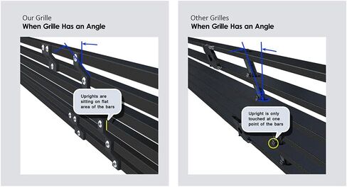 APS Compatible with Chevy GMC C K Pickup 1981-1987 & 81-88 Blazer Suburban Jimmy Main Upper Phat Wide Billet Grille Grill Insert with Studs Rivets Self Assemble C85002F in Kuwait