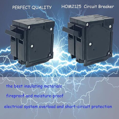 قاطع دائرة مزدوج القطب 125 أمبير HOM2125CP، 120 فولت/240 فولت، استبدل قاطع الدائرة المربع D HOM2125CP، متوافق مع مراكز تحميل Homeline وأجهزة CSED، مصنف لـ 10,000 هواء، ضمان 5 سنوات in Kuwait