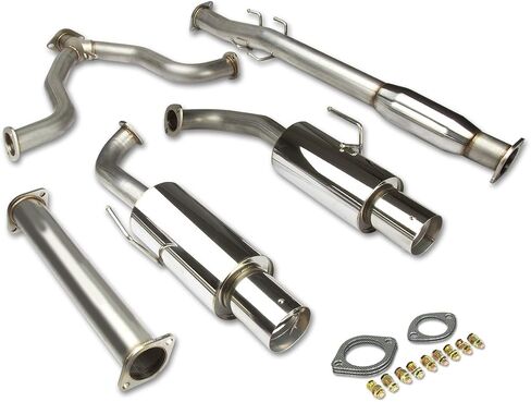 DNA MOTORING CBE-NA07V6-NRT Stainless Steel Cat Back Exhaust System [Compatible with 07-12 Nissan Altima Sedan V6] in Saudi Arabia