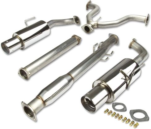 DNA MOTORING CBE-NA07V6-NRT Stainless Steel Cat Back Exhaust System [Compatible with 07-12 Nissan Altima Sedan V6] in Saudi Arabia