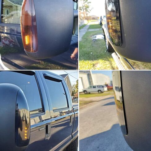 GTINTHEBOX for 2003 2004 2005 2006 2007 Ford F250 F350 F450 F550 F650 Super Duty and 2000-2005 Ford Excursion Smoked Lens LED Side Mirror Marker Turn Signal Light in Saudi Arabia
