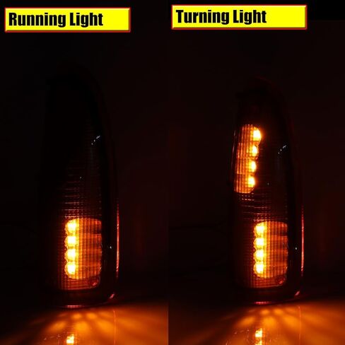 GTINTHEBOX لـ 2003 2004 2005 2006 2007 Ford F250 F350 F450 F550 F650 Super Duty و2000-2005 Ford Excursion عدسة مدخنة LED مرآة جانبية مصباح إشارة الانعطاف in Saudi Arabia