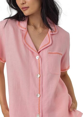مجموعة بيجامة قصيرة كلاسيكية للسيدات من Bedhead PJs مصنوعة من القطن العضوي in Kuwait