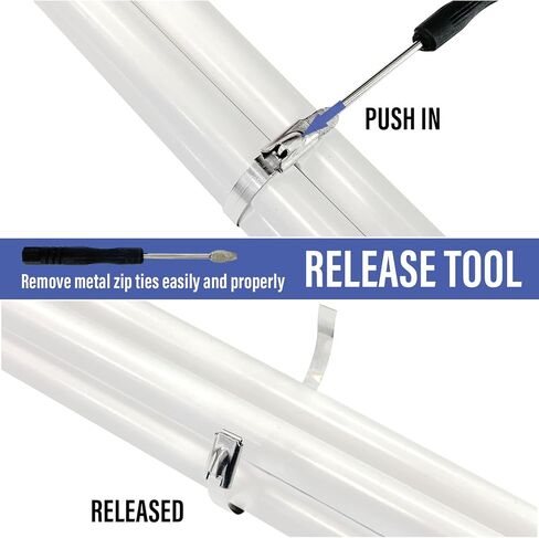 Sutekus Cable Tie Gun Kit Stainless Steel Tie Tool with 100 Pieces Stainless Steel Cable Zip Ties for Fastening & Cutting Up To 12mm Width Cable Ties (l Trigger) in Saudi Arabia