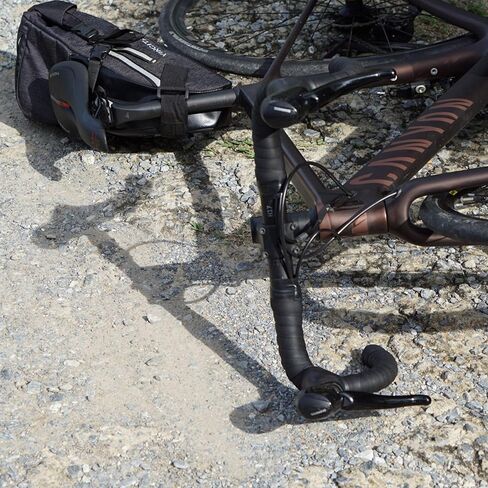 شريط قبضة الدراجة السيليكون من Vincita لمقود دراجة الطريق - لون أسود - صنبور مقود ركوب الدراجات مصنوع من السيليكون، لا حاجة إلى مادة لاصقة in Kuwait