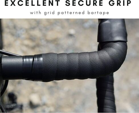 شريط قبضة الدراجة السيليكون من Vincita لمقود دراجة الطريق - لون أسود - صنبور مقود ركوب الدراجات مصنوع من السيليكون، لا حاجة إلى مادة لاصقة in Kuwait