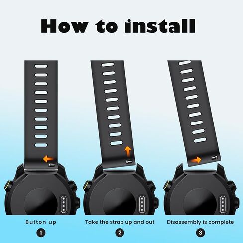 عبوتان من الأشرطة المقاومة للماء المتوافقة مع سوار ساعة Garmin Forerunner 245/Garmin Forerunner 55 Band، حزام بديل 20 مم لأحزمة ساعة الموسيقى Forerunner 245 in Kuwait
