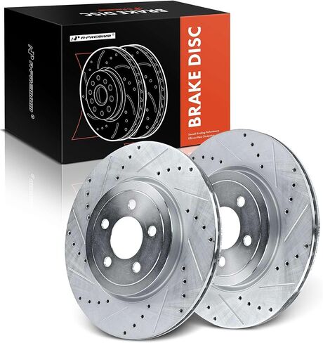 A-Premium 13.58 inch (345mm) Front Vented Disc Brake Rotors Compatible with Select Chrysler and Dodge Models - 300 2005-2020, Challenger 2009-2020, Charger 2006-2020, Magnum 2005-2008, 2-PC Set in Saudi Arabia