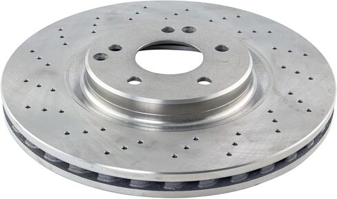 TRQ Brake Rotor Driver & Passenger Side Front Pair for Mercedes C CLK SLK in Kuwait