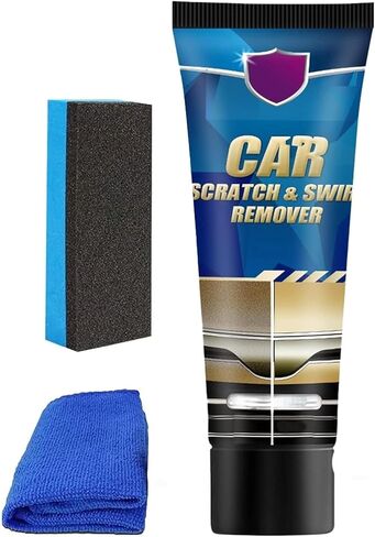 Car Scratch Remover, Premium Car Scratch Remover Kit, Scratch and Swirl Remover Solvent Repair Paint Scratches（120ML+Sponge） in Kuwait