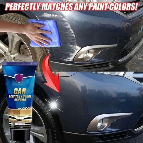 Car Scratch Remover, Premium Car Scratch Remover Kit, Scratch and Swirl Remover Solvent Repair Paint Scratches（120ML+Sponge） in Kuwait