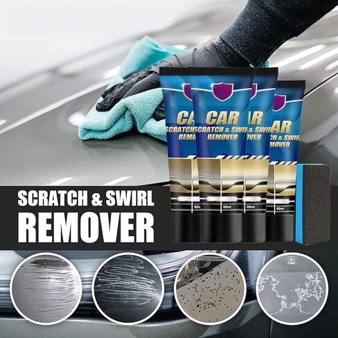 Car Scratch Remover, Premium Car Scratch Remover Kit, Scratch and Swirl Remover Solvent Repair Paint Scratches（120ML+Sponge） in Kuwait