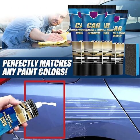 Car Scratch Remover, Premium Car Scratch Remover Kit, Scratch and Swirl Remover Solvent Repair Paint Scratches（120ML+Sponge） in Kuwait