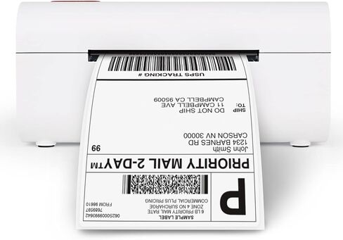 طابعة ملصقات شحن حرارية 4x6 - طابعة حرارية مباشرة عالية السرعة، طابعة ملصقات سطح المكتب - متوافقة مع Amazon، Ebay، Shopify، Etsy، UPS، USPS، FedEx، DHL in Kuwait