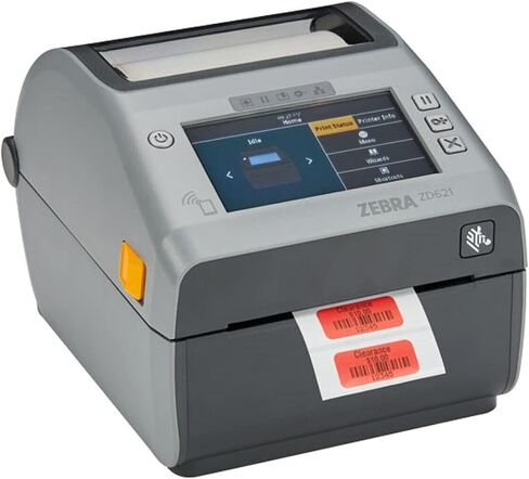 Zebra ZD621 Direct Thermal Desktop Printer Color Touch LCD 203 dpi Print Width 4-inch USB Serial Ethernet 802.11ac ZD6A142-D01L01EZ (Renewed) in Saudi Arabia