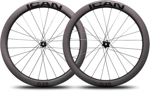 ICAN 700C G24/G25 700C الكربون الحصى طقم عجلات الدراجة مكبح قرصي 40 مللي متر عمق-24 مللي متر عرض داخلي/50 مللي متر عمق-25 مللي متر عرض داخلي in Kuwait