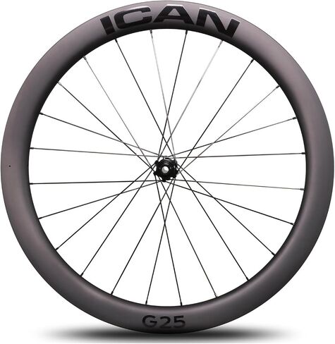 ICAN 700C G24/G25 700C الكربون الحصى طقم عجلات الدراجة مكبح قرصي 40 مللي متر عمق-24 مللي متر عرض داخلي/50 مللي متر عمق-25 مللي متر عرض داخلي in Kuwait