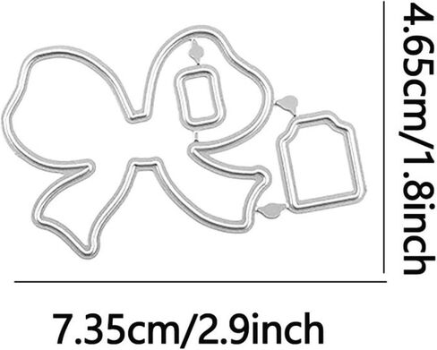 Bow Stamps and Dies Set for Card Making,Clear Stamps and Metal Cutting Dies Sets for Scrapbooking DIY Album Card Making Supplies in Kuwait