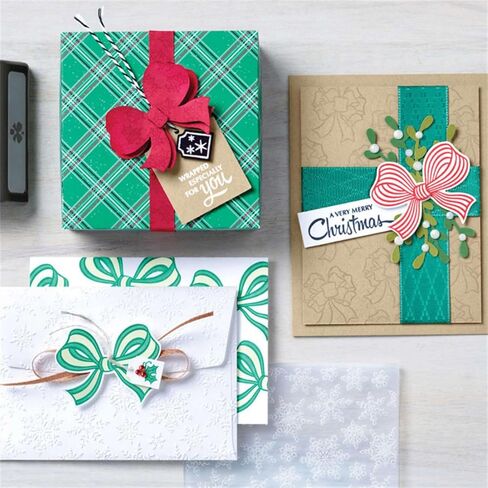 Bow Stamps and Dies Set for Card Making,Clear Stamps and Metal Cutting Dies Sets for Scrapbooking DIY Album Card Making Supplies in Kuwait