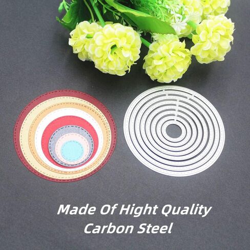 Cutting Dies Stencil Metal Template Molds, YIFARUBE 3 Different Shapes of Die Cuts (Rectangle, Circle & Ellipse) Embossing Tools for Scrapbooking DIY Craft Dies in Saudi Arabia