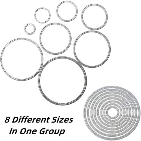Cutting Dies Stencil Metal Template Molds, YIFARUBE 3 Different Shapes of Die Cuts (Rectangle, Circle & Ellipse) Embossing Tools for Scrapbooking DIY Craft Dies in Saudi Arabia