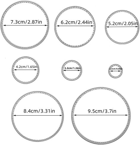 Cutting Dies Stencil Metal Template Molds, YIFARUBE 3 Different Shapes of Die Cuts (Rectangle, Circle & Ellipse) Embossing Tools for Scrapbooking DIY Craft Dies in Saudi Arabia
