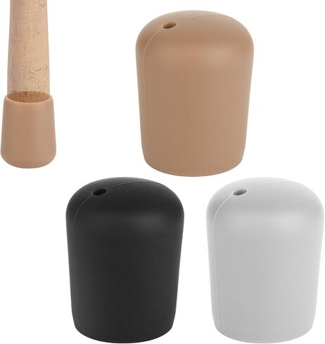 Cosmos 3 Pcs Fishing Rod Butt Cushion Fishing Rod End Cap Silicone Fishing Pole Seat Protector Cover End Fishing Rod Holders for Rock Fishing Boat Fishing, Black/Brown/Gray in Saudi Arabia