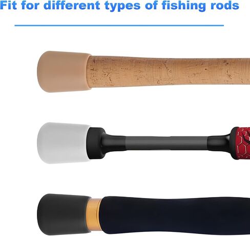 Cosmos 3 Pcs Fishing Rod Butt Cushion Fishing Rod End Cap Silicone Fishing Pole Seat Protector Cover End Fishing Rod Holders for Rock Fishing Boat Fishing, Black/Brown/Gray in Saudi Arabia