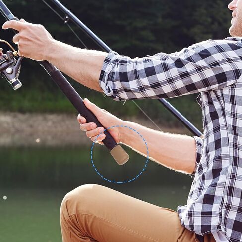 Cosmos 3 Pcs Fishing Rod Butt Cushion Fishing Rod End Cap Silicone Fishing Pole Seat Protector Cover End Fishing Rod Holders for Rock Fishing Boat Fishing, Black/Brown/Gray in Saudi Arabia