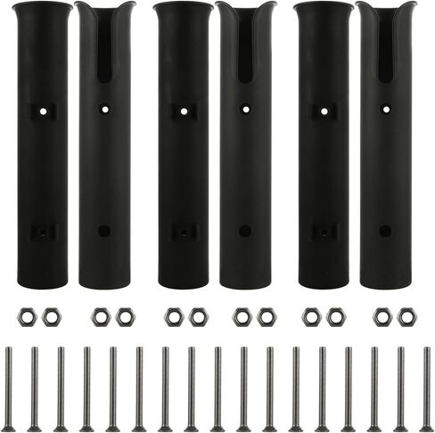 6Pcs Fishing Rod Holder Racks Portable Fishing Pole Holders Bracket for Boats, Garage, Cooler, Trailer, Black in Saudi Arabia