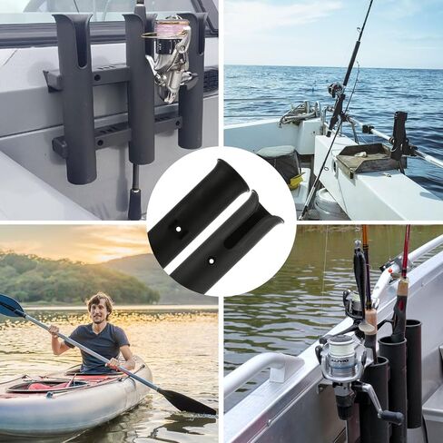6Pcs Fishing Rod Holder Racks Portable Fishing Pole Holders Bracket for Boats, Garage, Cooler, Trailer, Black in Saudi Arabia