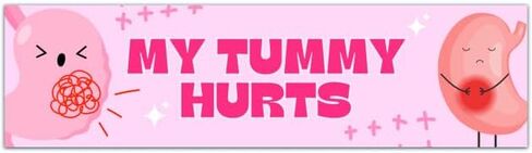 My Tummy Hurts Sticker | IBS | IBD | Chrones Bumper Sticker [01510] in Saudi Arabia