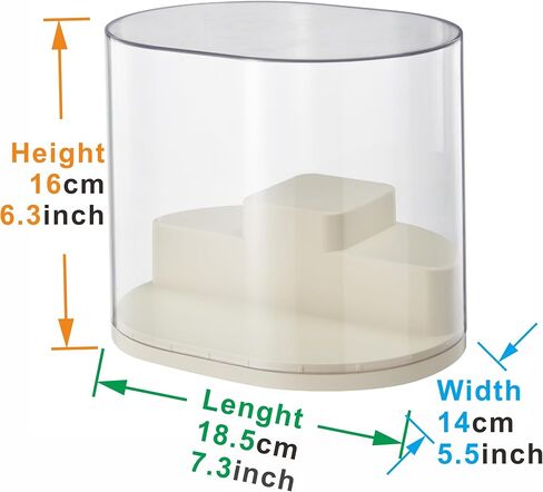 Clear Display Case with Ladder, Unibody Design(Free-Installation) Stackable Storage Box for for Mini Figurines Funko pop (7.3x5.5/H6.3 inch) in Saudi Arabia