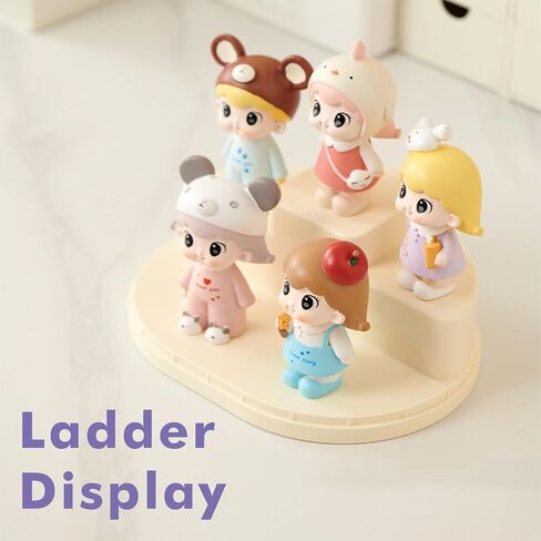 Clear Display Case with Ladder, Unibody Design(Free-Installation) Stackable Storage Box for for Mini Figurines Funko pop (7.3x5.5/H6.3 inch) in Saudi Arabia