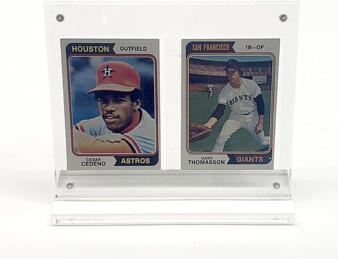 2-Pack Thick Acrylic Baseball Football Trading Card Holder Magnetic Protectors Super Clear Display (2 Card (2 Pack)) in Saudi Arabia