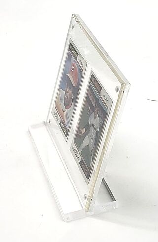 2-Pack Thick Acrylic Baseball Football Trading Card Holder Magnetic Protectors Super Clear Display (2 Card (2 Pack)) in Saudi Arabia