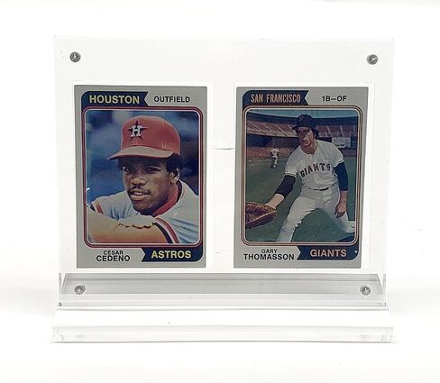 2-Pack Thick Acrylic Baseball Football Trading Card Holder Magnetic Protectors Super Clear Display (2 Card (2 Pack)) in Saudi Arabia