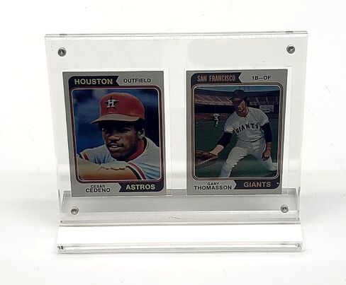 2-Pack Thick Acrylic Baseball Football Trading Card Holder Magnetic Protectors Super Clear Display (2 Card (2 Pack)) in Saudi Arabia