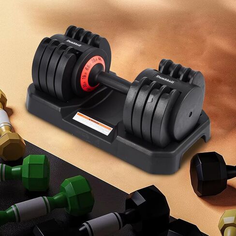 Adjustable Dumbbell Set 25/55LB Dumbbell Weights, Free Weights Dumbbell with Anti-Slip Handle, Suitable for Home Gym Full Body Workout Fitness in Saudi Arabia