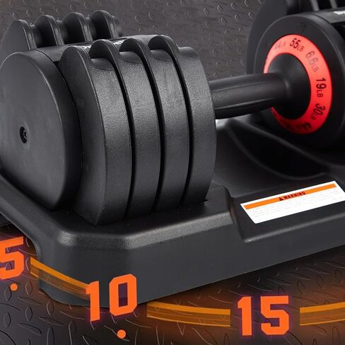 Adjustable Dumbbell Set 25/55LB Dumbbell Weights, Free Weights Dumbbell with Anti-Slip Handle, Suitable for Home Gym Full Body Workout Fitness in Saudi Arabia