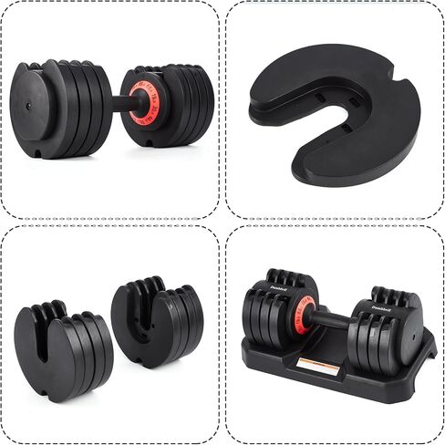 Adjustable Dumbbell Set 25/55LB Dumbbell Weights, Free Weights Dumbbell with Anti-Slip Handle, Suitable for Home Gym Full Body Workout Fitness in Saudi Arabia