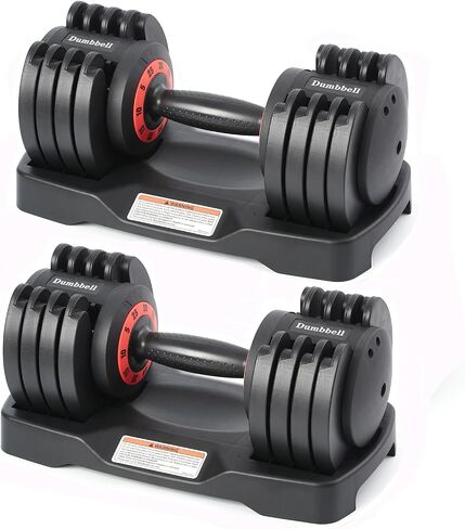 Adjustable Dumbbell Set 25/55LB Dumbbell Weights, Free Weights Dumbbell with Anti-Slip Handle, Suitable for Home Gym Full Body Workout Fitness in Saudi Arabia