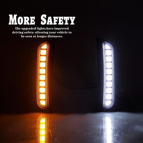 ضوء علامة جانبية للحاجز الأمامي من KeeForthewin متوافق مع سيارة جيب جراند شيروكي 2021-2024 مع وظائف عدسة سوداء دخانية LED كأجزاء إشارة الانعطاف التسلسلية للقيادة وملحقات OEM in Kuwait