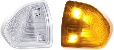 Haitzu LED مرآة جانبية بدوره إشارة مصابيح ضوء غطاء شفاف متوافق مع 2010-2018 دودج رام 1500 2500 3500 4500 5500، 68302828AA 68302829AA in Saudi Arabia