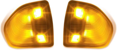 Haitzu LED مرآة جانبية بدوره إشارة مصابيح ضوء غطاء شفاف متوافق مع 2010-2018 دودج رام 1500 2500 3500 4500 5500، 68302828AA 68302829AA in Saudi Arabia