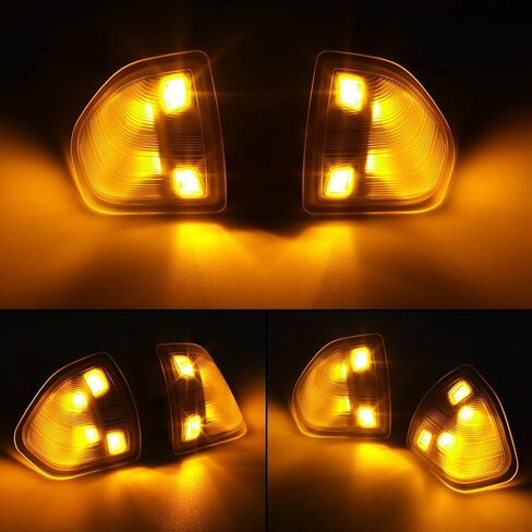 Haitzu LED مرآة جانبية بدوره إشارة مصابيح ضوء غطاء شفاف متوافق مع 2010-2018 دودج رام 1500 2500 3500 4500 5500، 68302828AA 68302829AA in Saudi Arabia