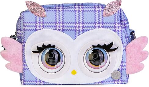 Purse Pets Print Perfect Owl - حقيبة حيوانات تفاعلية تحتوي على أكثر من 30 صوتًا وومضات وموسيقى ولعب، من 5 سنوات in Kuwait